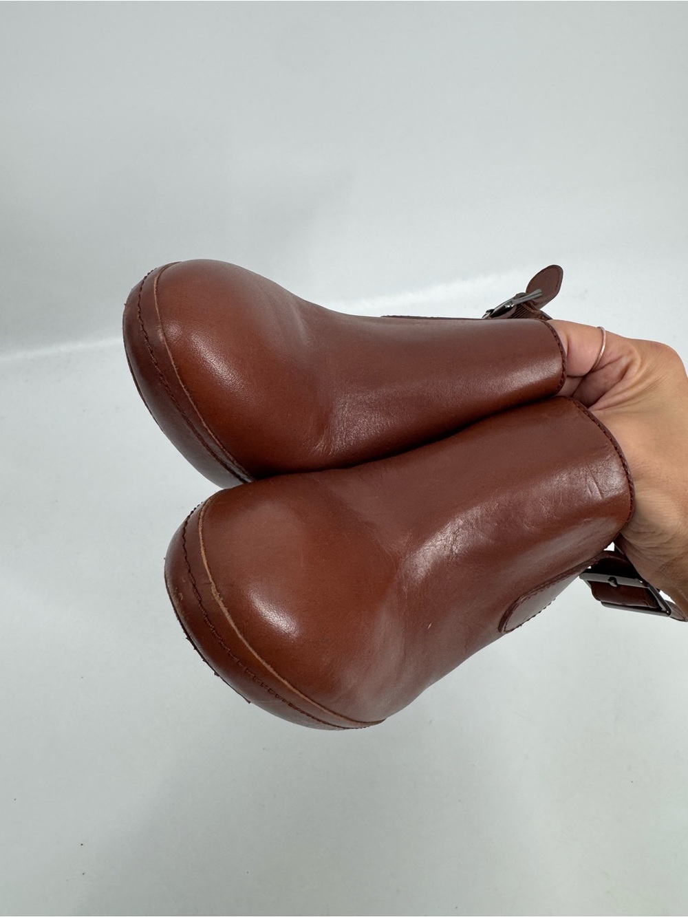 Vince Brown Leather Slingback Block Heel Mules - Size 9.5M - Picture 7 of 12